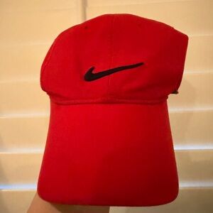 Nike Red Cap with Black Swoosh